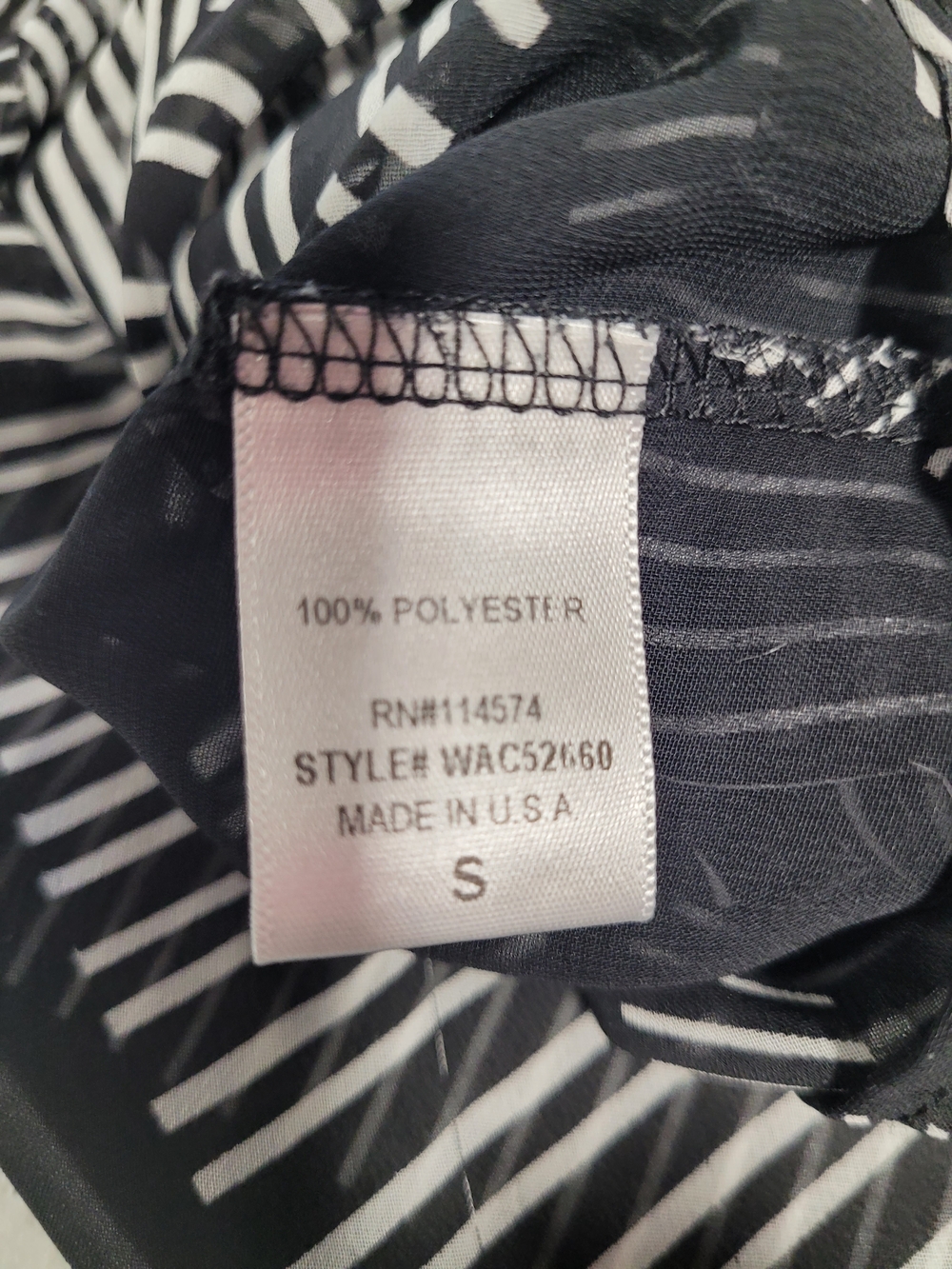 Pleione Black & White Off-Shoulder Striped Blouse - Picture 4 of 4